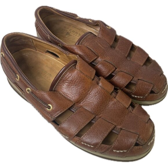 Sperry Top Spider Gold Cup Mens Leather Deerskin Lining Fisherman Sandals 8 main image 9